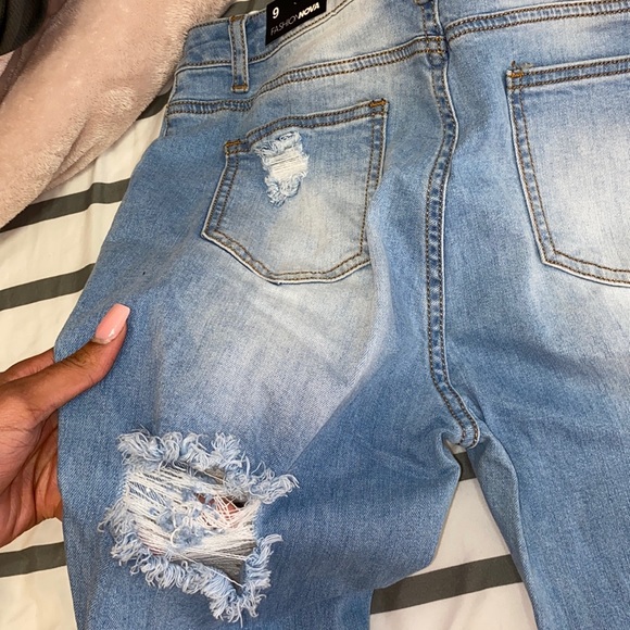 Light Wash Ripped Jeans - Picture 3 of 5